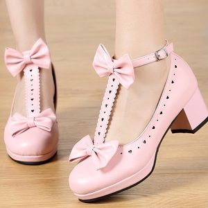 Vintage Baby Doll Chunky Heel Mary Jane Shoes